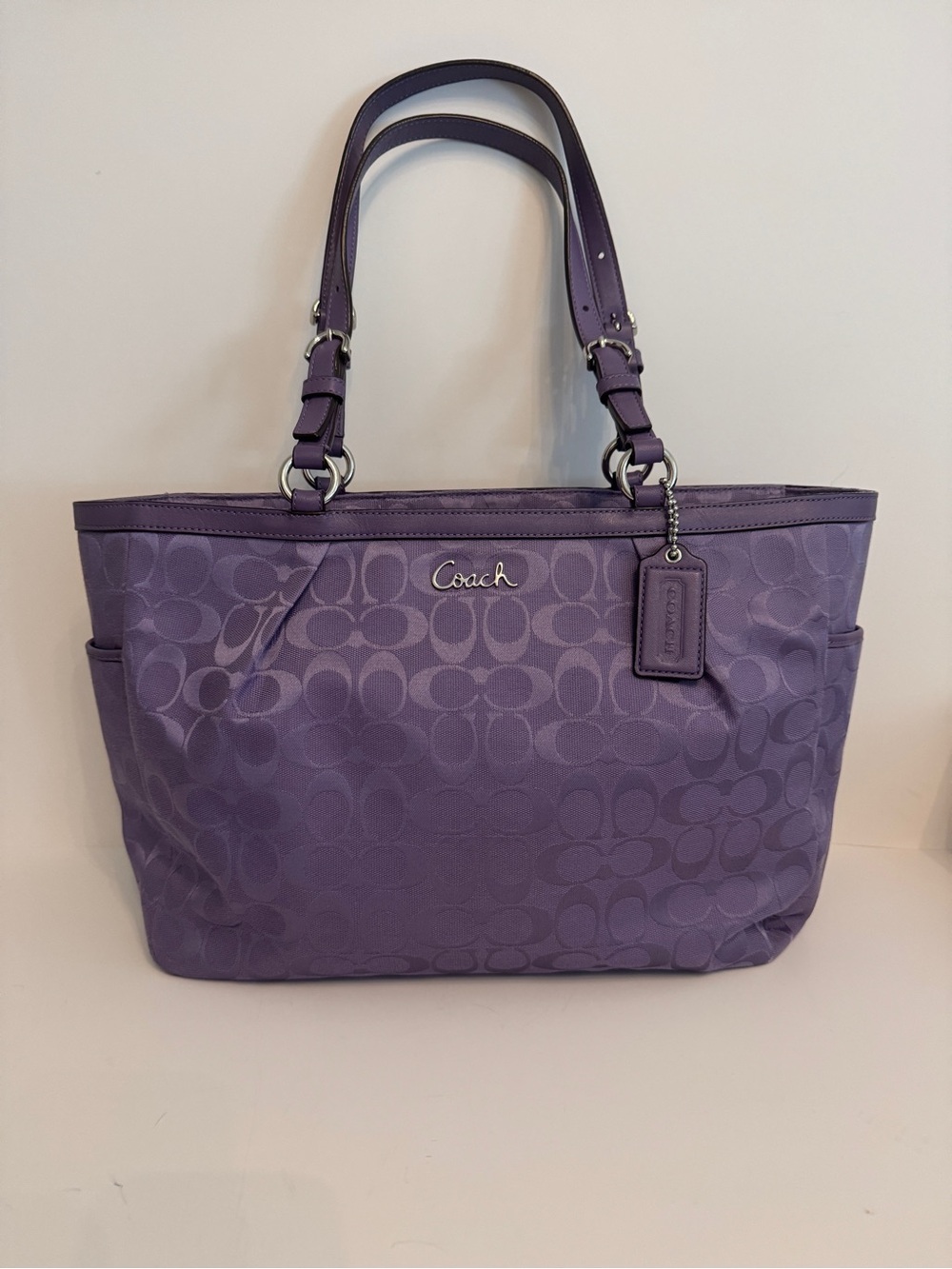 Y2K Coach Signature Lavender Tote Bag